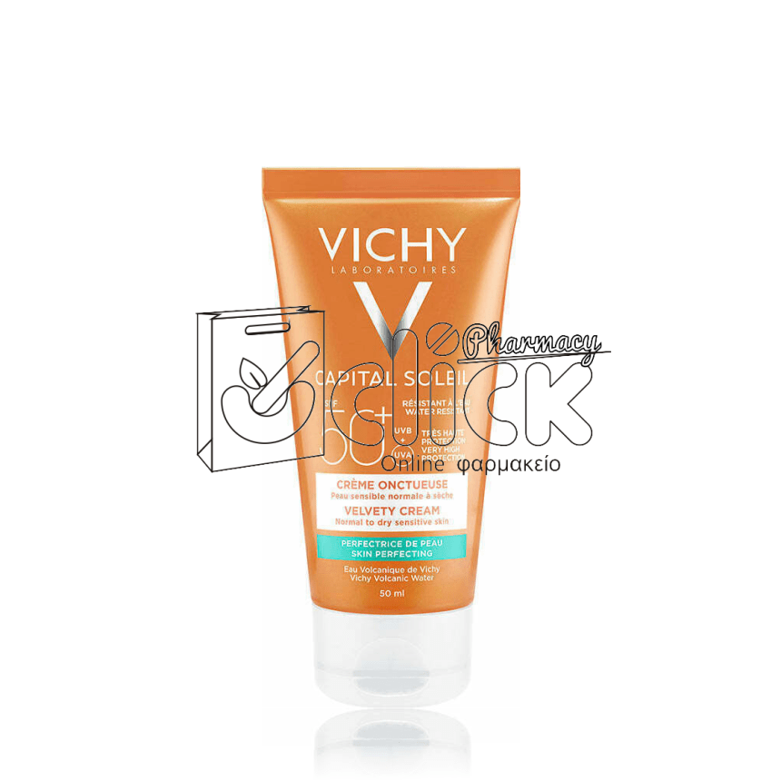 VICHY Capital Soleil Αντηλιακή κρέμα προσώπου για Βελούδινη επιδερμίδα SPF 50+ 50ml