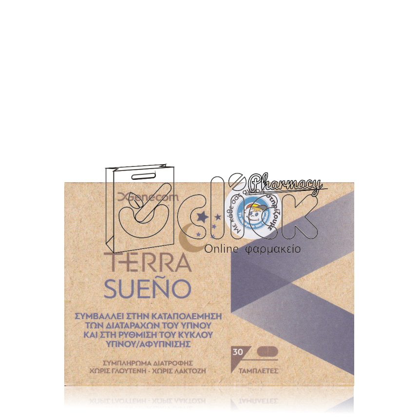 GENECOM TERRA SUENO Συμπλήρωμα Διατροφής για τις Διαταραχές του Ύπνου x30 ταμπλέτες