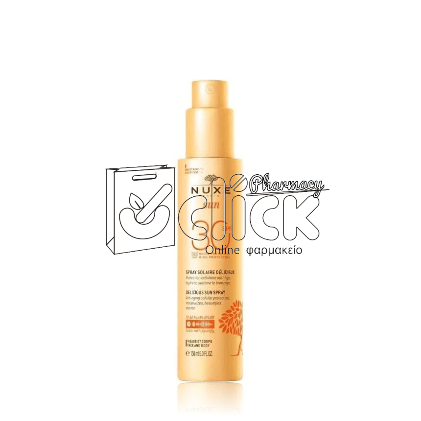 NUXE Sun Melting Spray High Protection SPF30 Αντηλιακό Γαλάκτωμα για Πρόσωπο & Σώμα 150ml