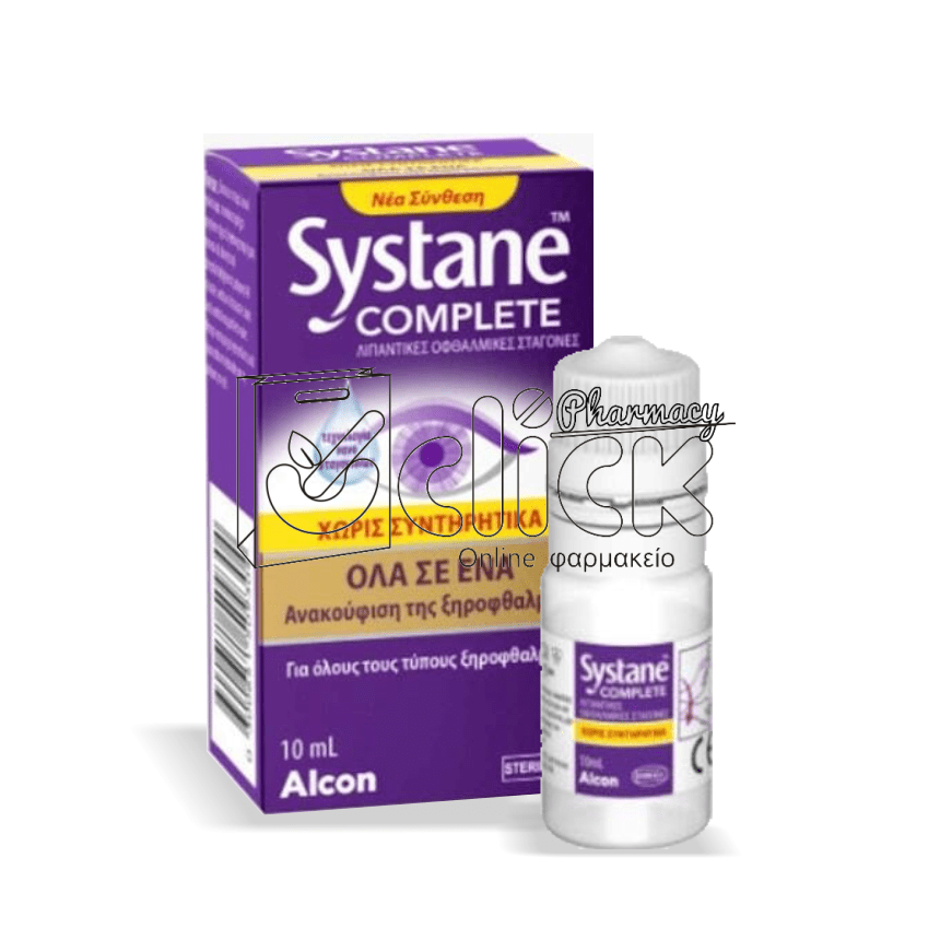 SYSTANE Complete Λιπαντικές Οφθαλμικές Σταγόνες Χωρίς Συντηρητικά 10ml