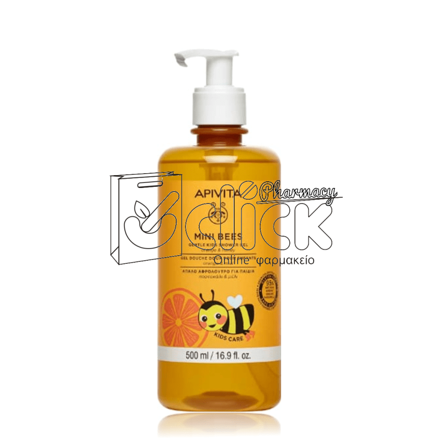 APIVITA Mini Bees Απαλό Αφρόλουτρο Για Παιδιά 500ml