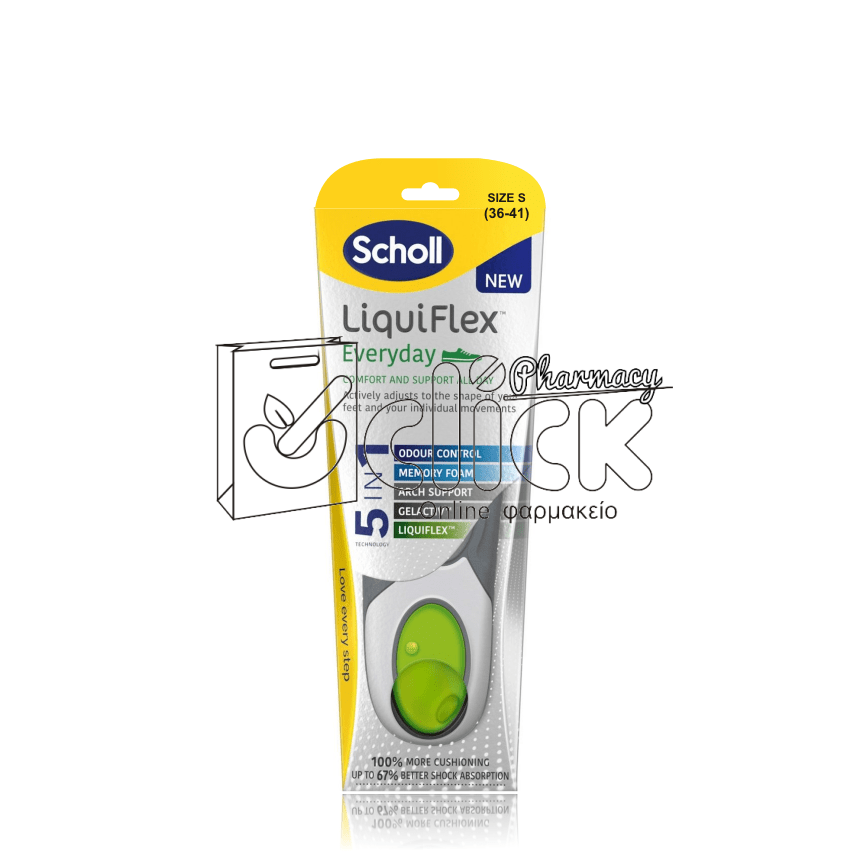 SCHOLL LiquiFlex EveryDay Πάτοι 5-σε-1 Τεχνολογία Μέγεθος 36-41 1 ζευγάρι