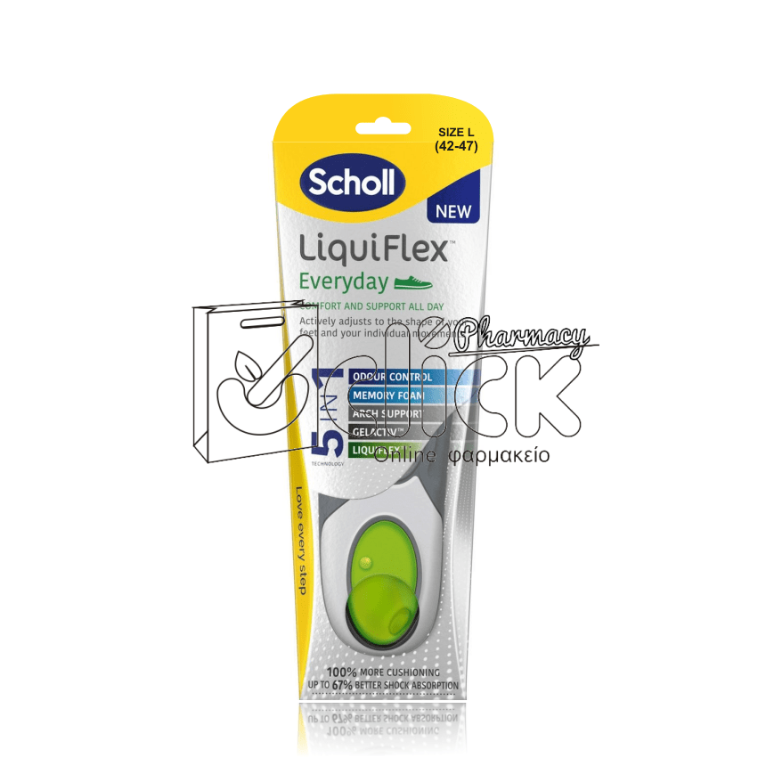 SCHOLL LiquiFlex EveryDay Πάτοι 5-σε-1 Τεχνολογία Μέγεθος 42-47 1 ζευγάρι 