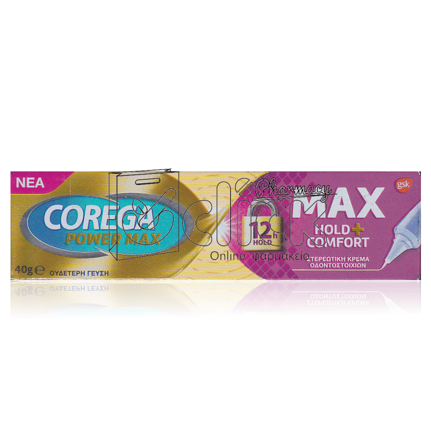COREGA Max Hold+Comfort Στερεωτική Κρέμα Τεχνητής Οδοντοστοιχίας 40g