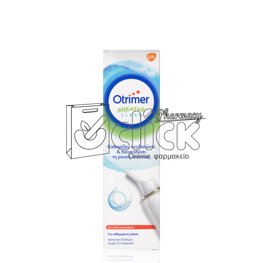 OTRIMER Breathe Clean Φυσικό Ισότονο Διάλυμα Θαλασσινού Νερού - Δυνατός Ψεκασμός 100ml
