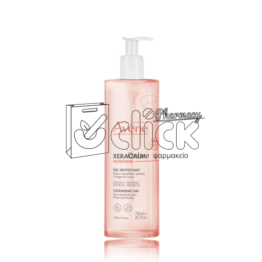 AVENE Xeracalm Nutrition Τζελ Καθαρισμού για Πρόσωπο & Σώμα 500 ml