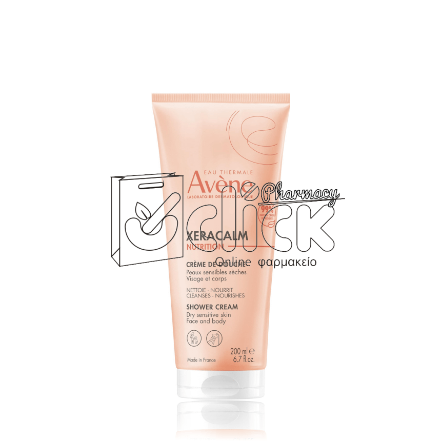 AVENE Xeracalm Nutrition Shower Cream Κρεμώδες Αφρόλουτρο για Πρόσωπο & Σώμα 200 ml