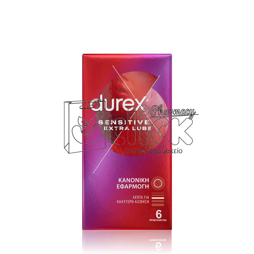 DUREX Sensitive Extra Lube Λεπτά Προφυλακτικά x6 τμχ