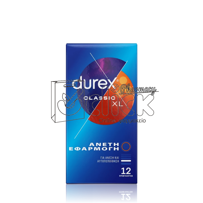 DUREX Classic XL Προφυλακτικά για Άνετη Εφαρμογή 12 τμχ