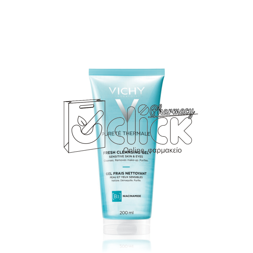 VICHY Purete Thermale Δροσερό Gel καθαρισμού προσώπου 200ml