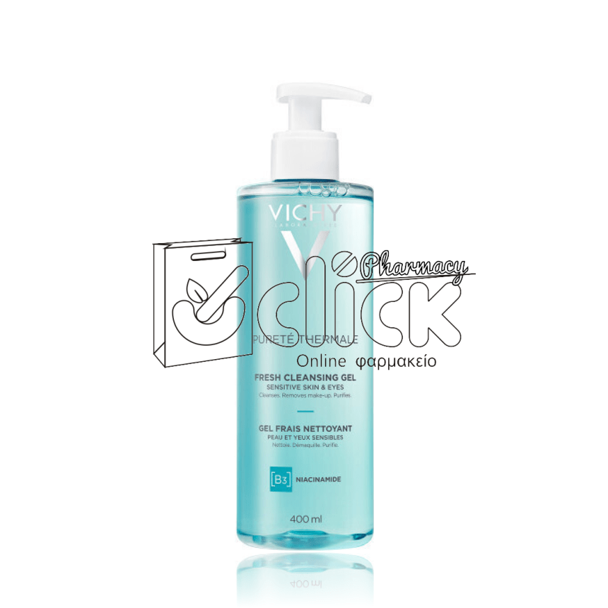 VICHY Purete Thermale Δροσερό Gel καθαρισμού προσώπου 400ml