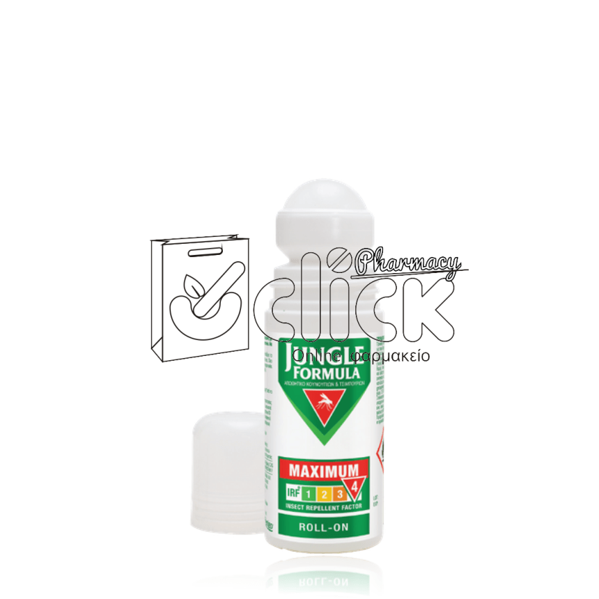 JUNGLE FORMULA Maximum Απωθητικό Roll-on Κουνουπιών & Κροτώνων 50ml