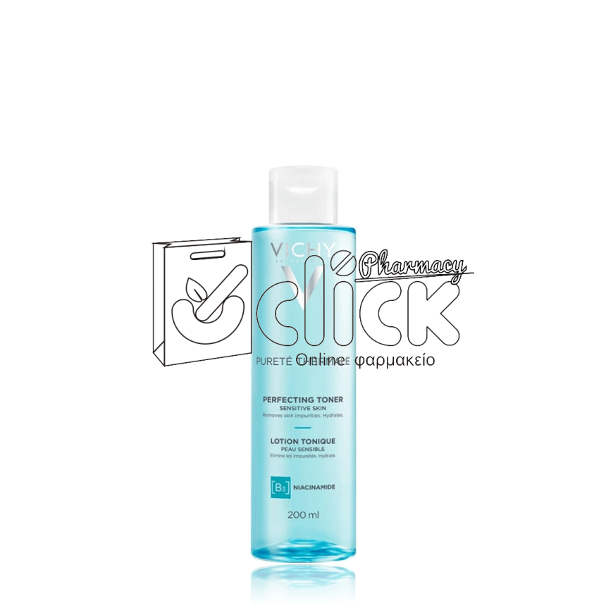 VICHY Purete Thermale Perfecting Toner Τονωτική & Ενυδατική Λοσιόν Καθαρισμού για Ευαίσθητο Δέρμα 200ml