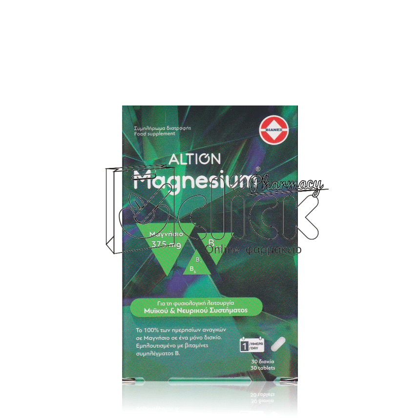 ALTION Magnesium Συμπλήρωμα Διατροφής με Μαγνήσιο 375mg x30 μαλακές κάψουλες