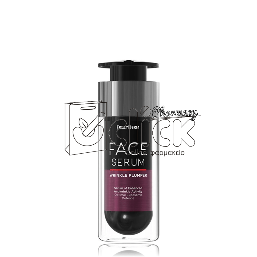 FREZYDERM FACE SERUM WRINKLE PLUMPER Ορός γεμίσματος ρυτίδων  Λεπτόρρευστη, ευχάριστη υφή Water-break effect για άμεση αίσθηση δροσιάς Lifting effect που διαρκεί 30ml