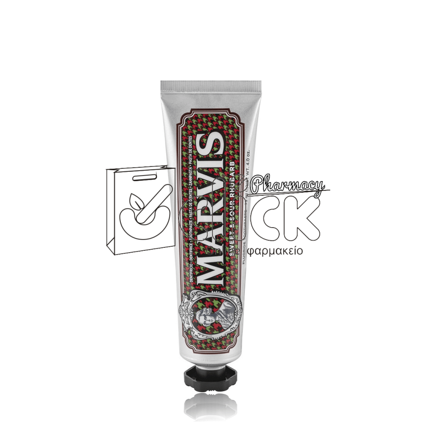 MARVIS Sweet and Sour Rhubarb Mint Toothpaste Οδοντόκρεμα με Γλυκό & Ξινό Ραβέντι 75ml