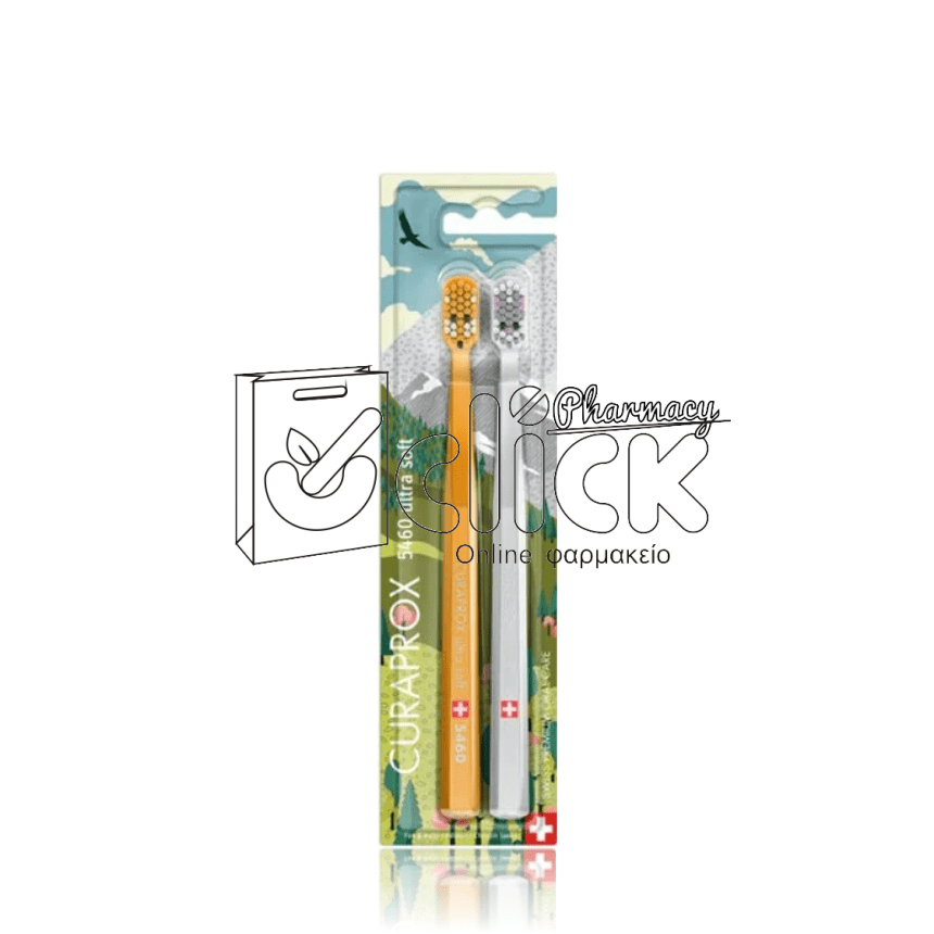 CURAPROX Ultra Soft 5460 Duo Fox and Bunny Special Edition 2024 Πολύ Μαλακή Οδοντόβουρτσα 2τεμ