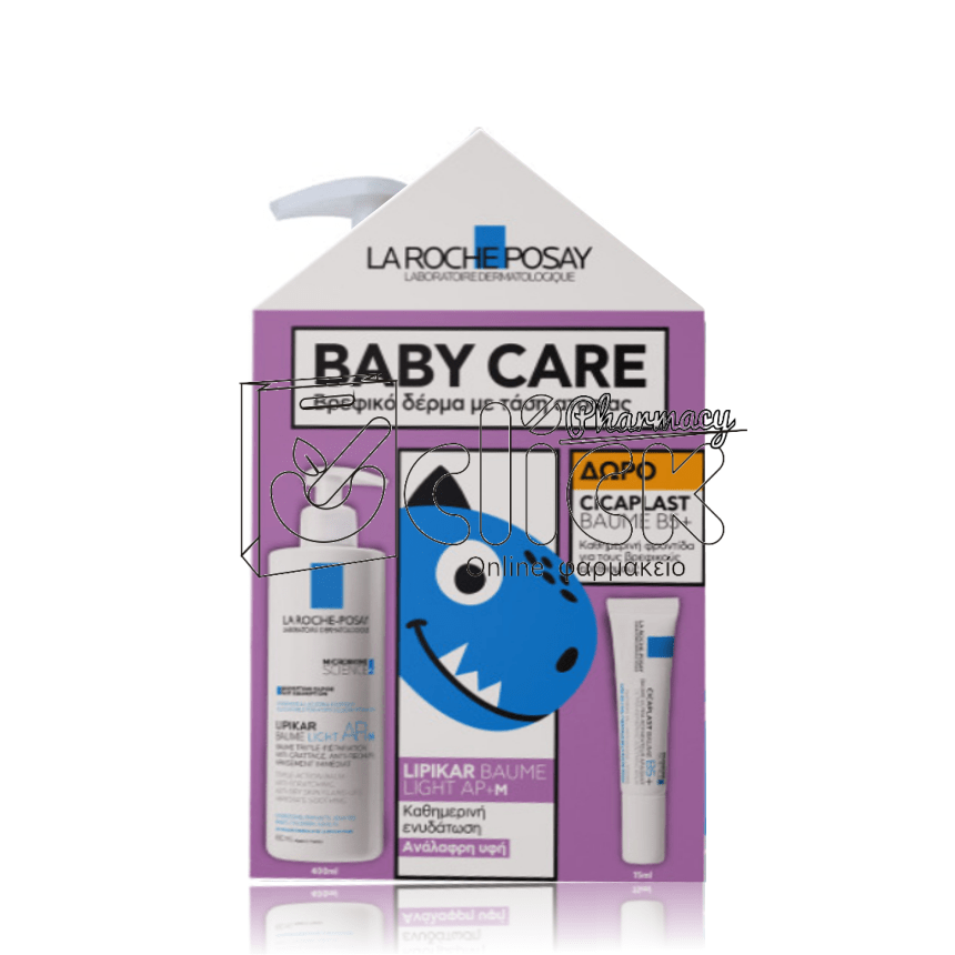 LA ROCHE-POSAY Baby Care Promo Lipikar Baume Light AP+M 400ml & Cicaplast Baume B5+ 15ml
