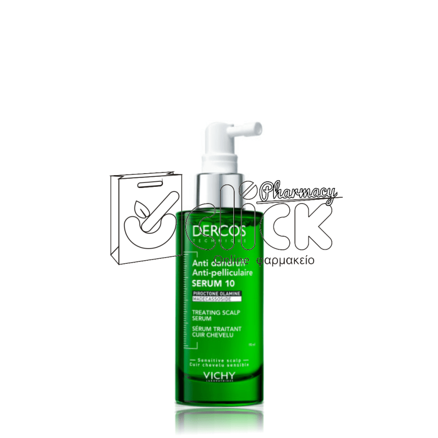 VICHY Dercos Anti-Dandruff Serum 10 Στοχευμένη Αγωγή Τριχωτού Κατά της Πιτυρίδας 90ml