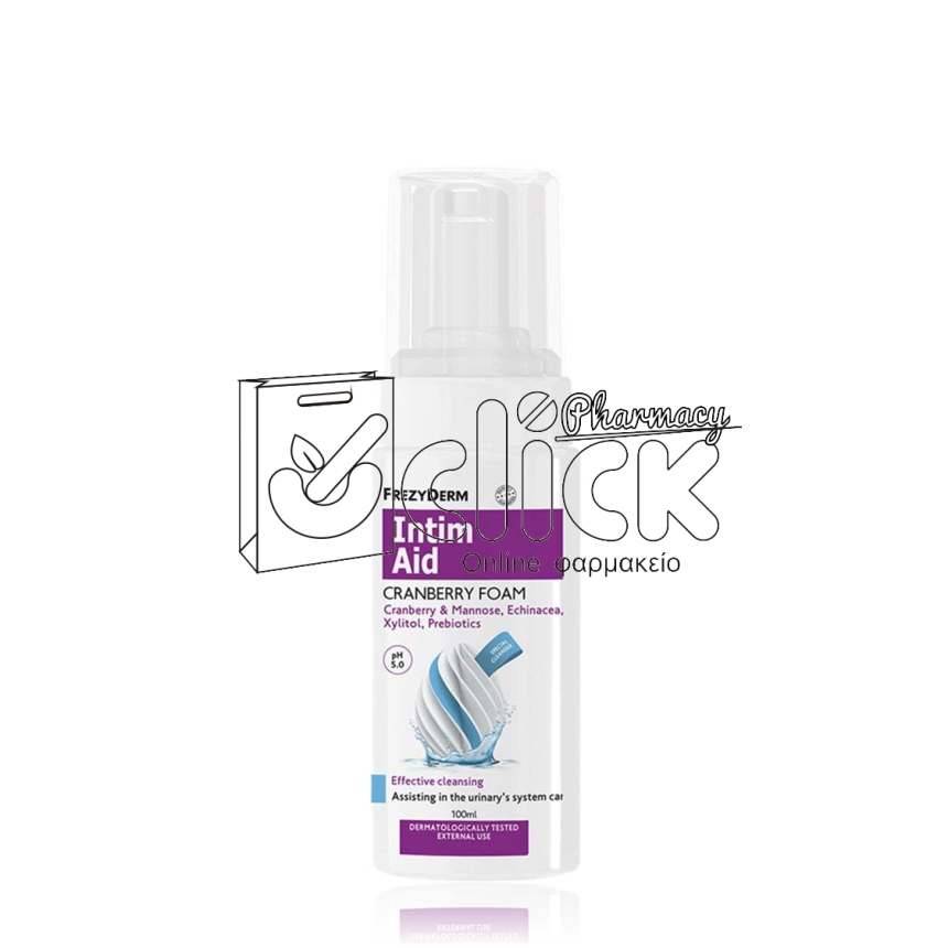 FREZYDERM Intim Aid Cranberry Foam Αφρός καθαρισμού για ευαίσθητη περιοχή pH5.0 100ml