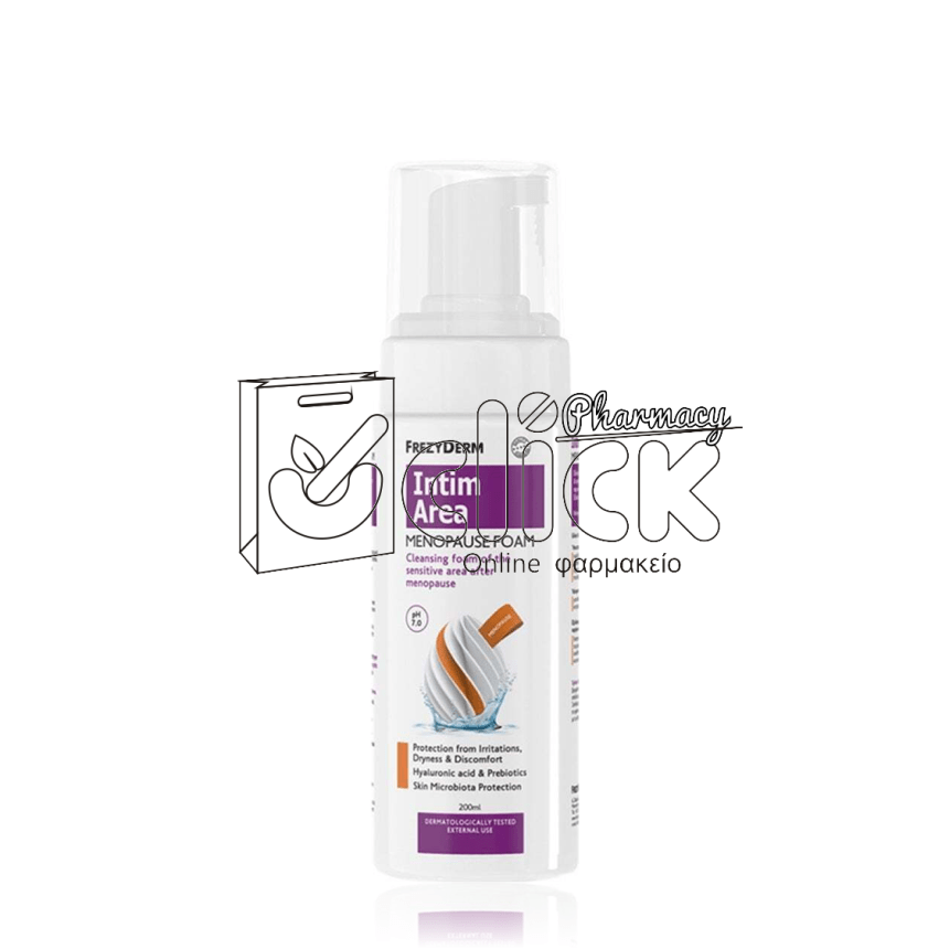 FREZYDERM Intim Area Menopause Foam Αφρός καθαρισμού για ευαίσθητη περιοχή 200ml FREZYDERM Intim Area Menopause Foam Αφρός καθαρισμού για ευαίσθητη περιοχή 200ml