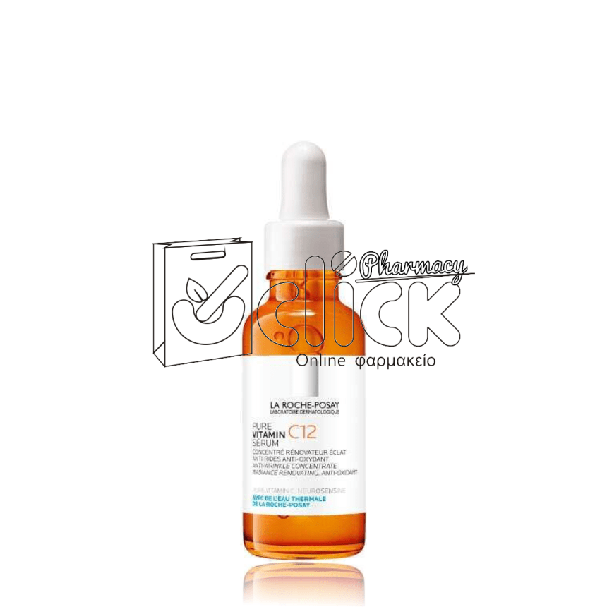 LA ROCHE-POSAY Pure Vitamin C12 Serum Aντιοξειδωτικός Αντιρυτιδικός Ορός με Βιταμίνη C 30ml LA ROCHE-POSAY Pure Vitamin C12 Serum Aντιοξειδωτικός Αντιρυτιδικός Ορός με Βιταμίνη C 30ml