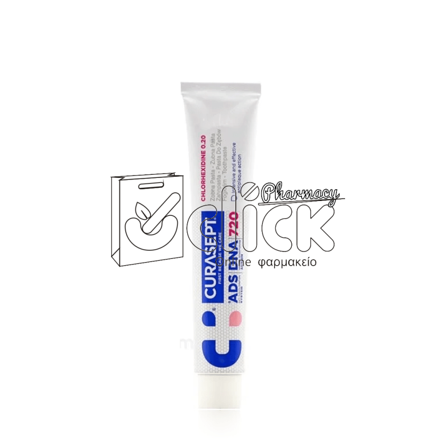 CURASEPT ADS DNA 720 Chlorhexidine 0.20 Toothpaste Οδοντόκρεμα για Εντατική Θεραπεία 75ml