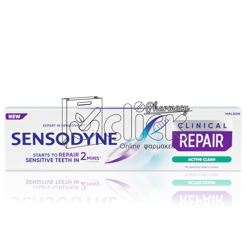SENSODYNE Clinical Repair Active Clean Οδοντόκρεμα για Αναδόμηση των Ευαίσθητων Δοντιών 75ml