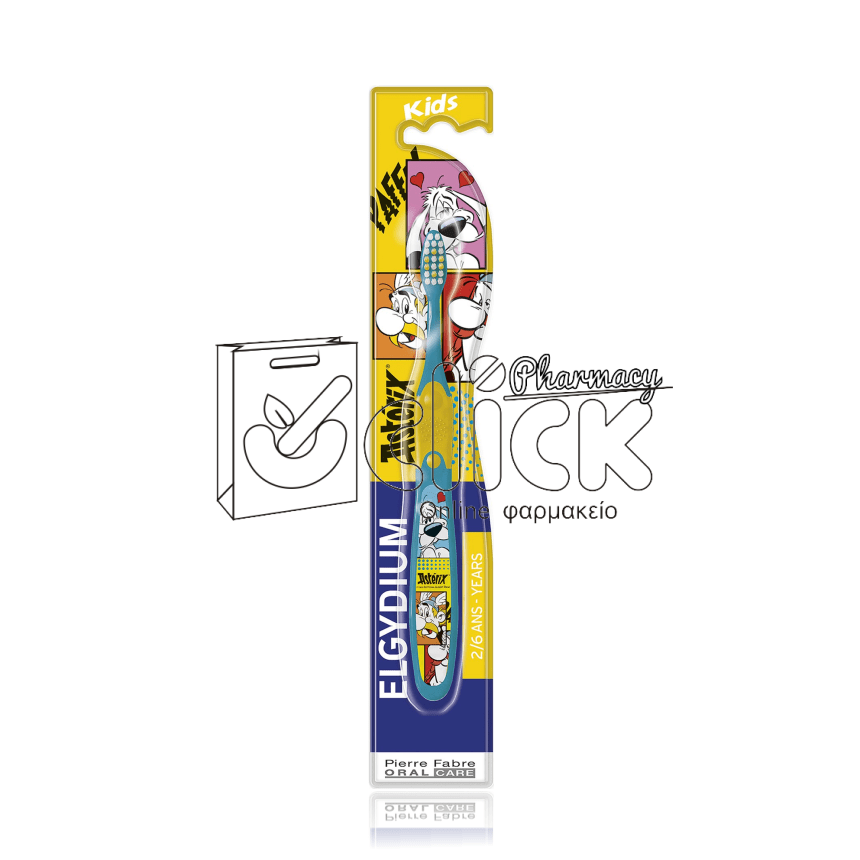 ELGYDIUM Kids Asterix Παιδική Οδοντόβουρτσα για παιδιά 2 έως 6 ετών