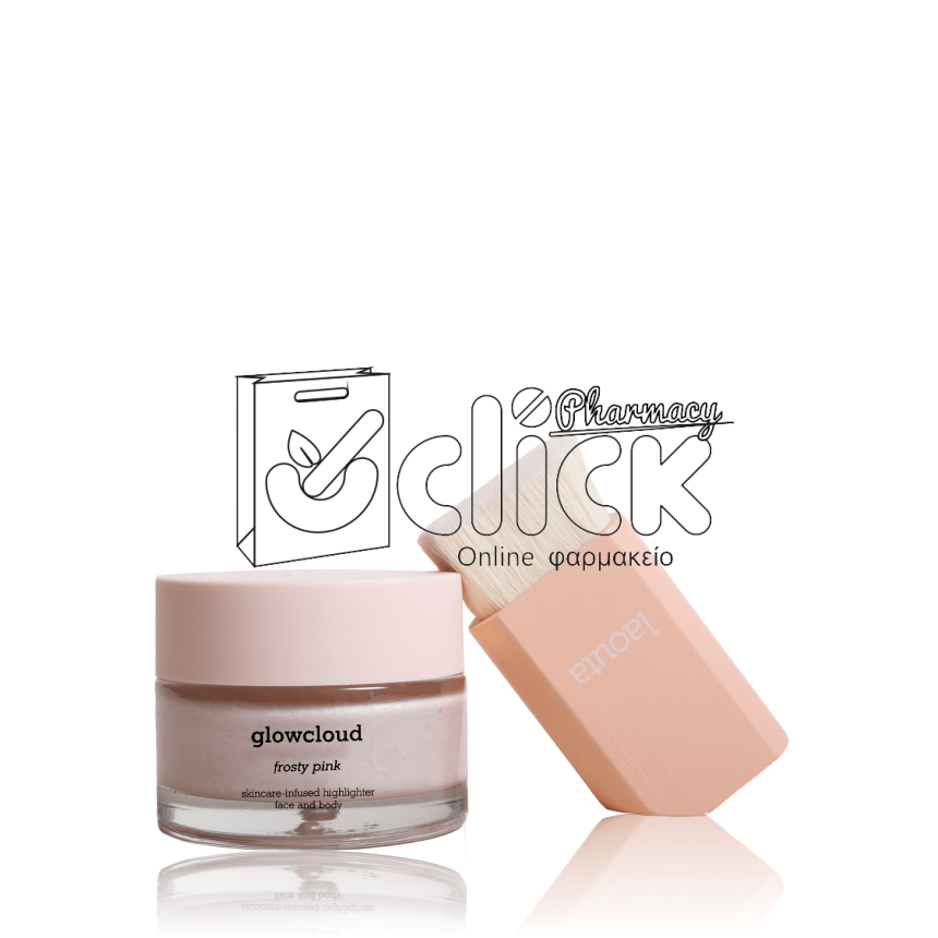 LAOUTA Glowcloud frosty pink 50ml & πινελάκι μακιγιάζ 