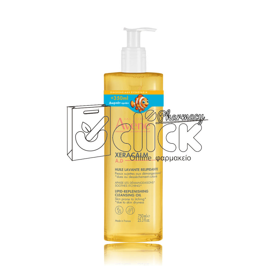 AVENE Xeracalm A.D Lipid Replenshing Cleansing Oil Καθαριστικό Έλαιο Αναπλήρωσης Λιπιδίων 750ml