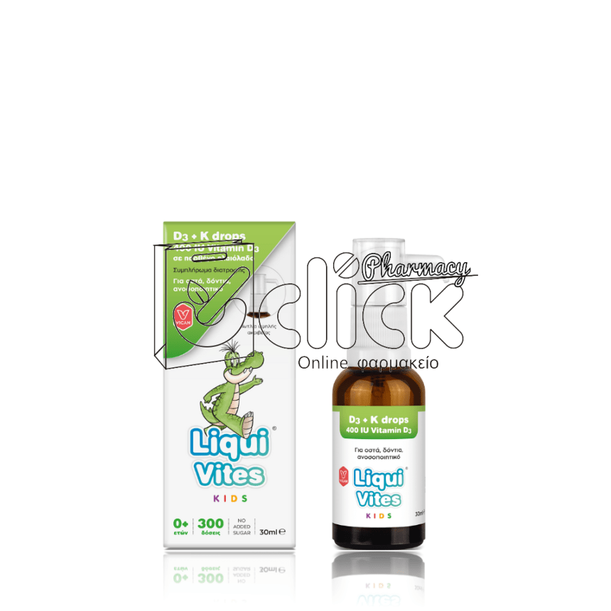 LIQUI VITES Kids D3 400IU + K Drops 30ml LIQUI VITES Kids D3 400IU + K Drops 30ml