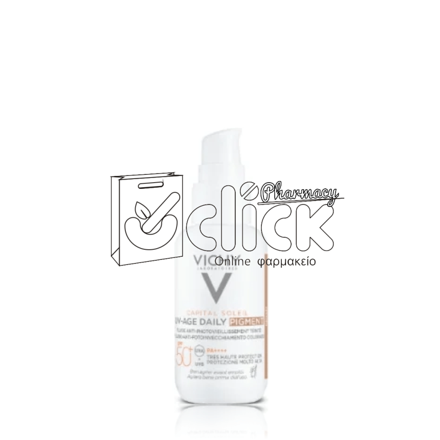 VICHY Capital Soleil UV Age Daily SPF50+ Anti-Aging Tinted Sun Cream Medium Λεπτόρρευστο Αντιηλιακό Κατά της Φωτογήρανσης με χρώμα Medium 40ml