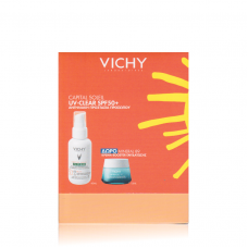 VICHY Capital Soleil UV-Clear SPF50+ Λεπτόρρευστο Αντιηλιακό Προσώπου Κατά των Ατελειών & της Λιπαρότητας 40ml & Δώρο Mineral 89 Κρέμα Booster Ενυδάτωσης 15ml