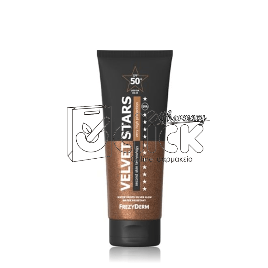 FREZYDERM Velvet Stars Sun Screen  SPF50+ Αντηλιακό βελούδινης υφής με λάμψη 175ml