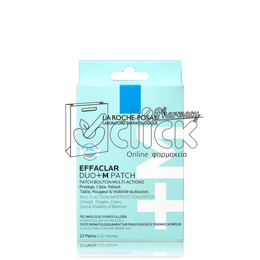 LA ROCHE-POSAY Effaclar Duo+M Patch Αυτοκόλλητο Επίθεμα Πολλαπλών Δράσεων κατά των Ατελειών 22τμχ