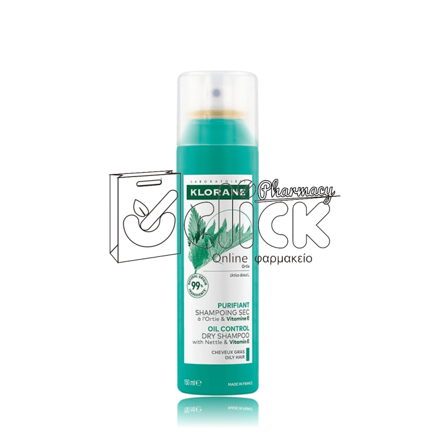 KLORANE Dry Shampoo Oil Control With Nettle & Vitamin E Ξηρό Σαμπουάν Για Λιπαρά Μαλλιά 150ml KLORANE Dry Shampoo Oil Control With Nettle & Vitamin E Ξηρό Σαμπουάν Για Λιπαρά Μαλλιά 150ml