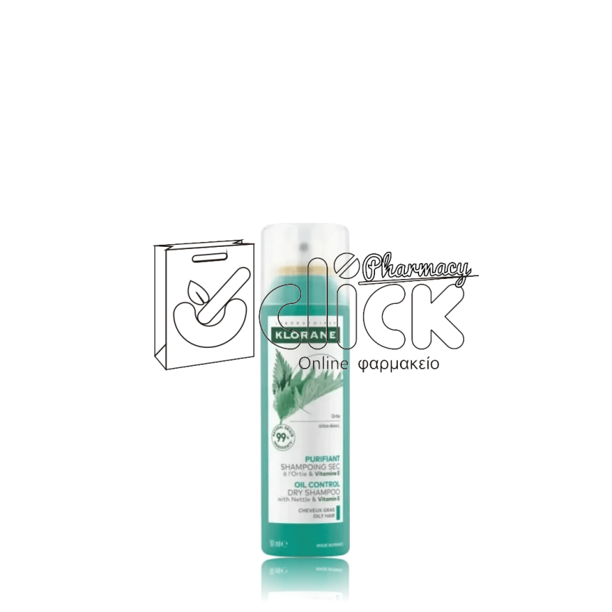 KLORANE Dry Shampoo Oil Control With Nettle & Vitamin E Ξηρό Σαμπουάν Για Λιπαρά Μαλλιά 50ml KLORANE Dry Shampoo Oil Control With Nettle & Vitamin E Ξηρό Σαμπουάν Για Λιπαρά Μαλλιά 50ml