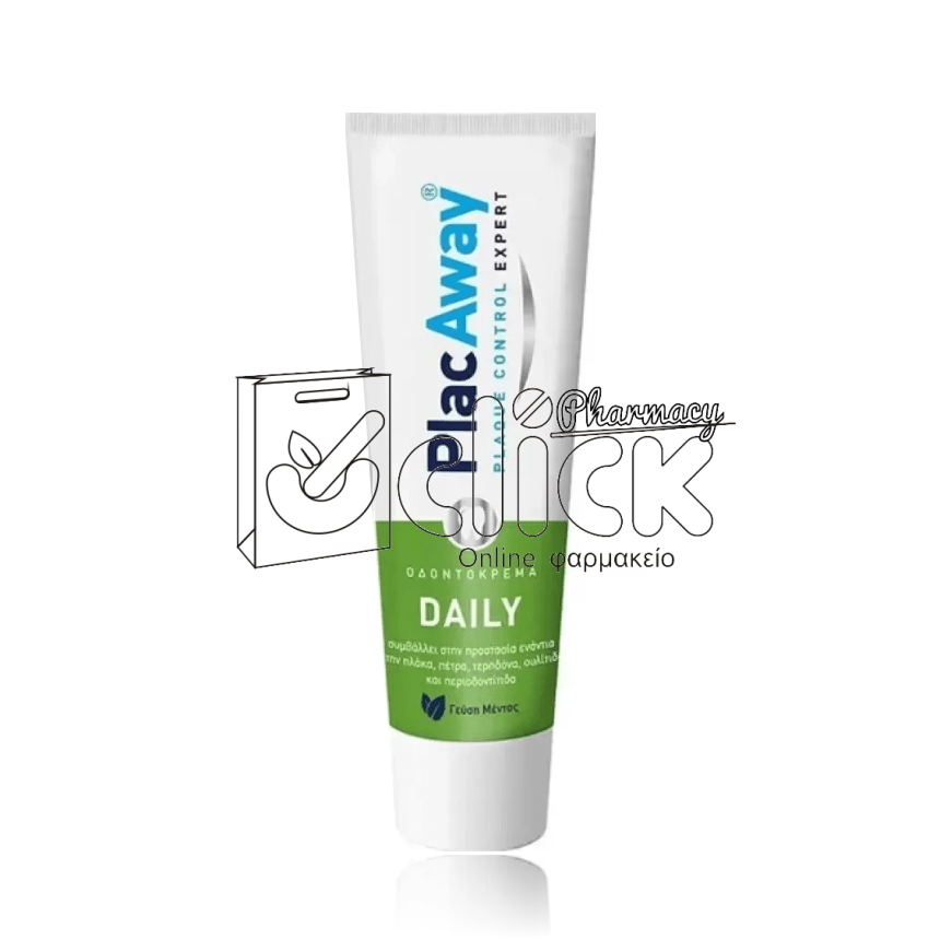 PLAC AWAY Daily Καθημερινή Οδοντόκρεμα με Γεύση Μέντας 75ml
