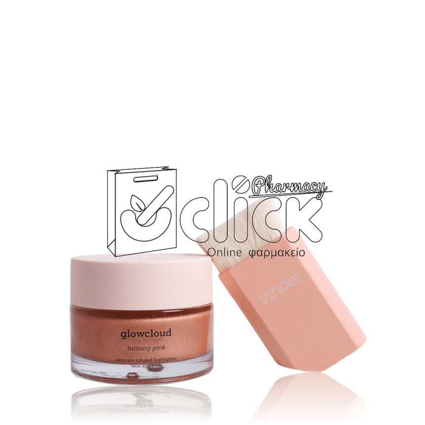 LAOUTA Glowcloud tanning pink 50ml & πινελάκι μακιγιάζ 