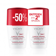 VICHY Deodorant Clinical Control 96H Roll-On Duo Promo -50% στο 2ο Προϊόν 2x50ml