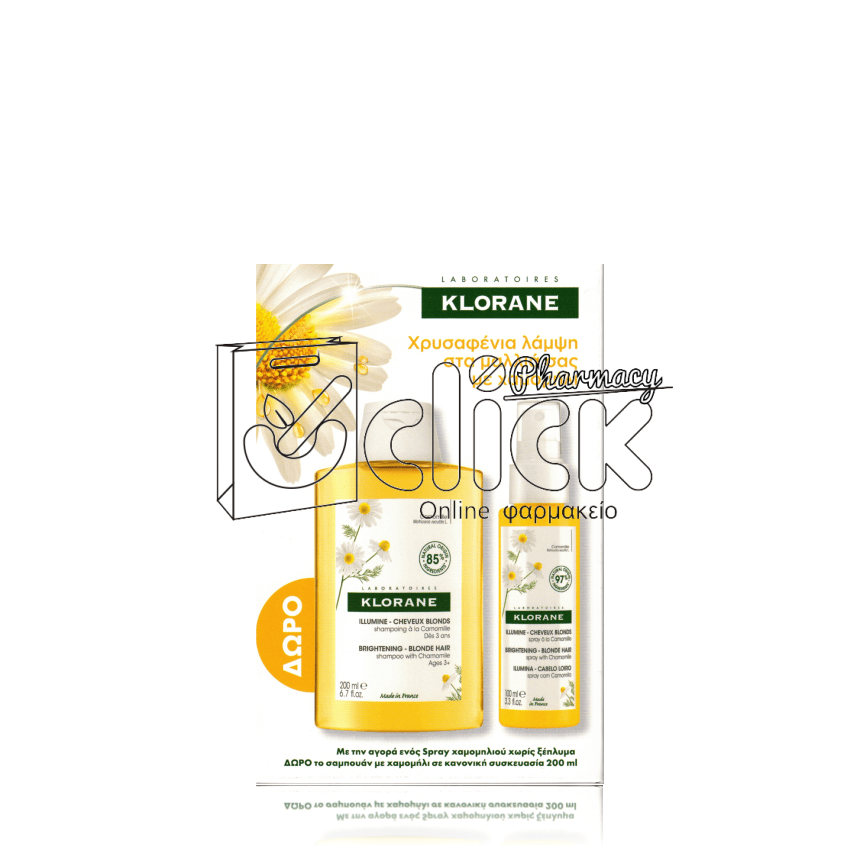 KLORANE Promo Σαμπουάν με Χαμομήλι για Ξανθά Μαλλιά 200ml & Σπρέι με Χαμομήλι 3σε1 100ml KLORANE Promo Σαμπουάν με Χαμομήλι για Ξανθά Μαλλιά 200ml & Σπρέι με Χαμομήλι 3σε1 100ml