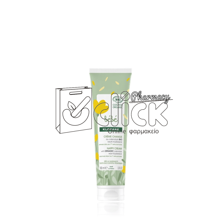 KLORANE Bebe Nappy Cream Κρέμα για την Αλλαγή της Πάνας με Καλέντουλα 100ml