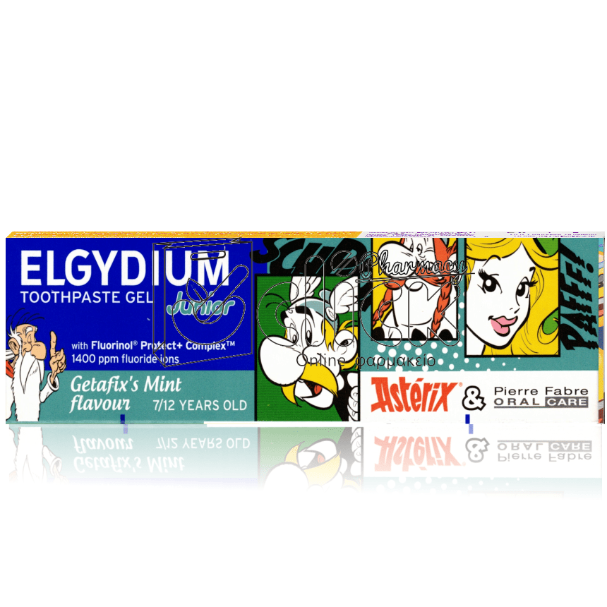 ELGYDIUM Junior Asterix Getafix's Mint Flavour Παιδική Οδοντόκρεμα με Γεύση Μέντα 7-12Y 1400pm 50ml ELGYDIUM Junior Asterix Getafix's Mint Flavour Παιδική Οδοντόκρεμα με Γεύση Μέντα 7-12Y 1400pm 50ml