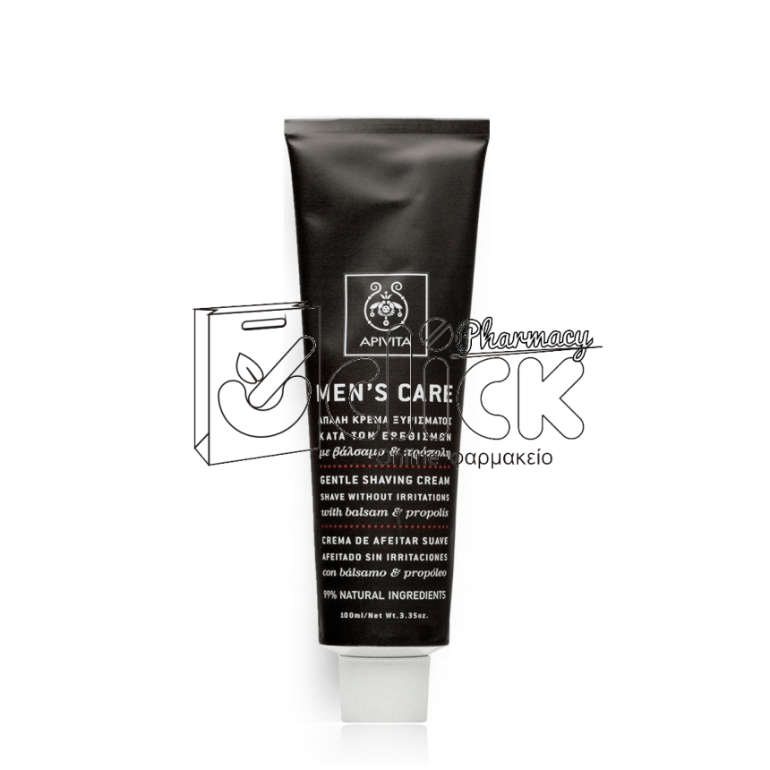 APIVITA Men's Care Απαλή κρέμα ξυρίσματος κατά των ερεθισμών 100ml