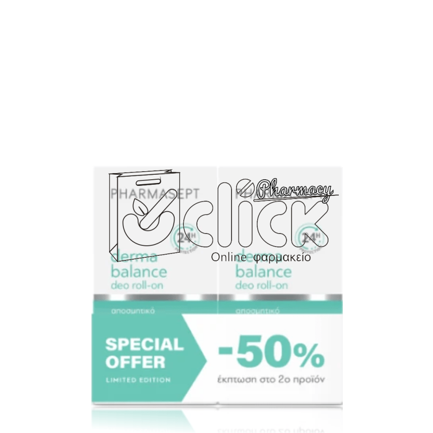 PHARMASEPT Derma Balance Deo Roll-On 2x50ml (-50% στο 2ο προϊόν) PHARMASEPT Derma Balance Deo Roll-On 2x50ml (-50% στο 2ο προϊόν)