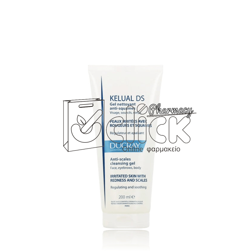DUCRAY Kelual DS Anti-Scales Cleansing Gel Τζελ Καθαρισμού για Πρόσωπο & Σώμα 200ml