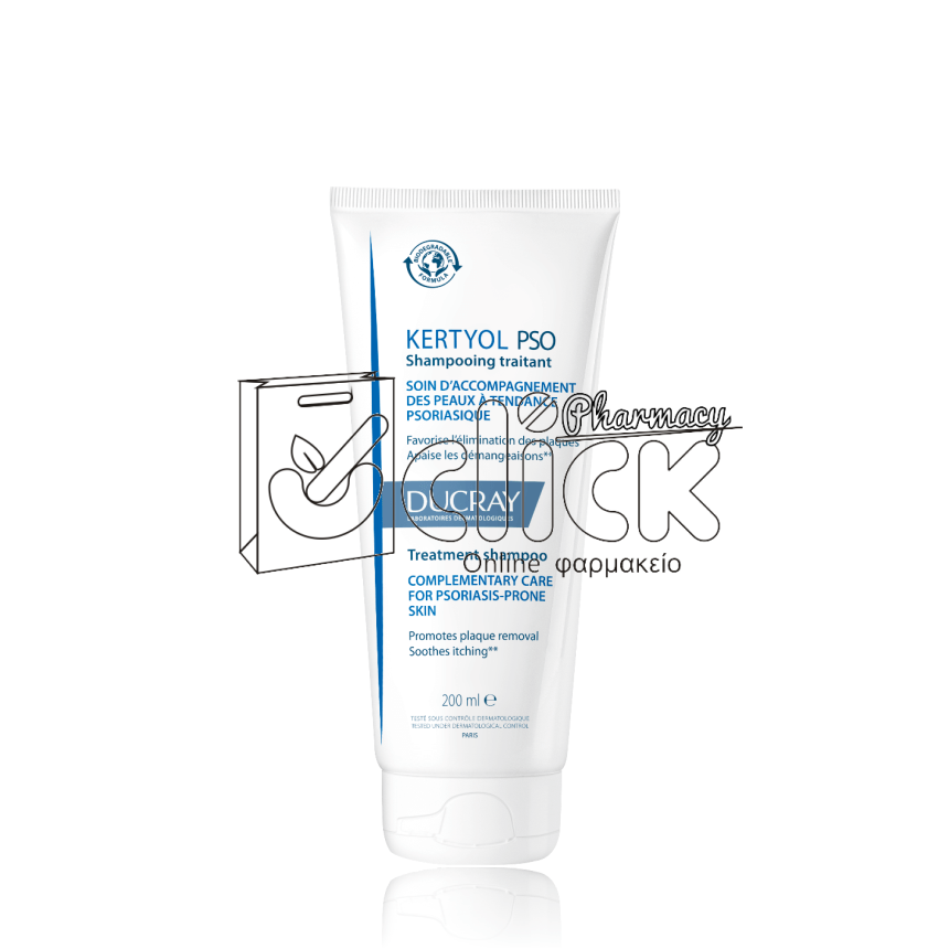 DUCRAY Kertyol PSO Treatment Shampoo Εξισορροπητικό Σαμπουάν Αγωγής 200ml