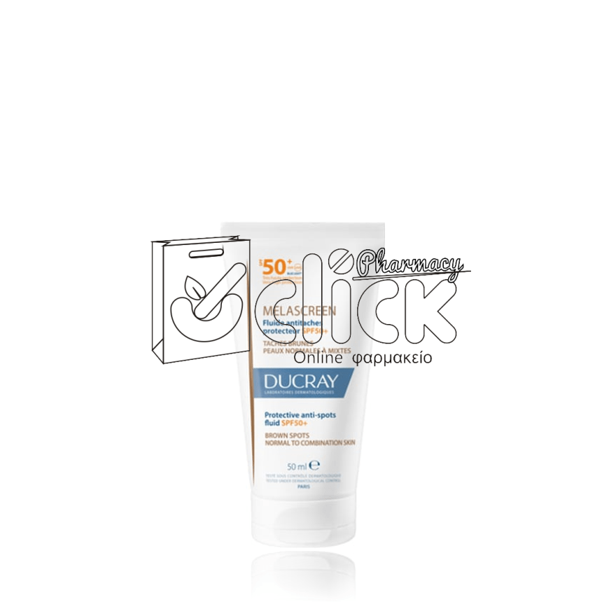 DUCRAY Melascreen Protective Anti-spot Fluid SPF50+ Light Cream Λεπτόρρευστη Αντηλιακή Κρέμα κατά των Κηλίδων για Κανονικό & Μικτό Δέρμα 50ml