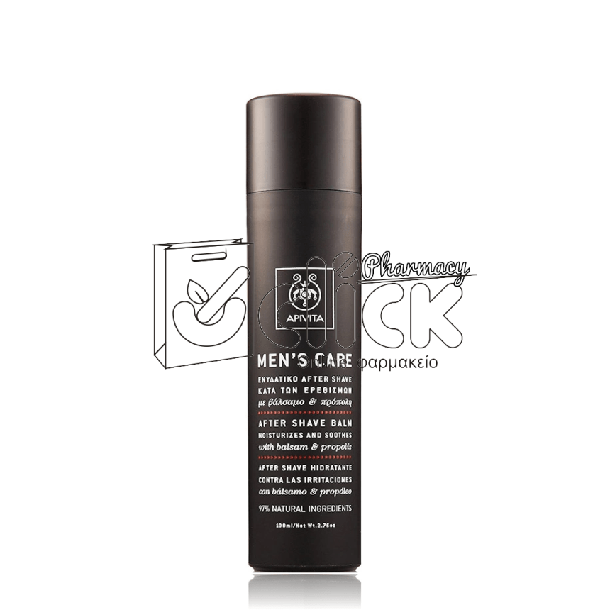 APIVITA Men's Care After Shave Balm Ενυδατικό After Shave κατά των Ερεθισμών με βάλσαμο & πρόπολη 100ml